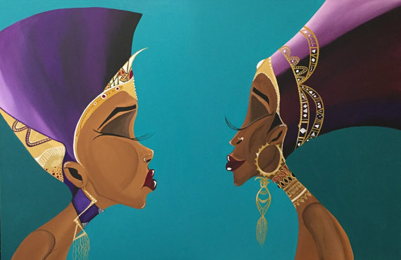 American Art African Queens Reflection